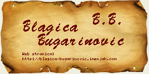 Blagica Bugarinović vizit kartica